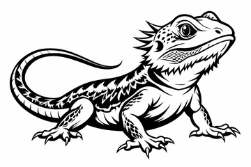 bearded dragon silhouette