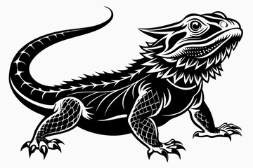 Fototapeta premium bearded dragon silhouette
