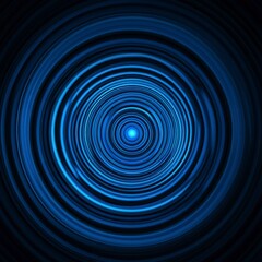 Stunning Abstract Concentric Circles in Vibrant Blue Gradient: A Visual Delight