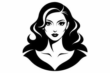  beautiful woman silhouette vector