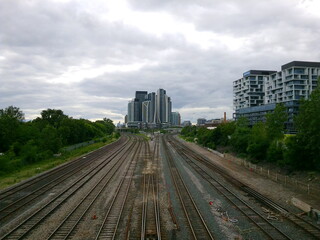 Fototapeta premium The center of the rail