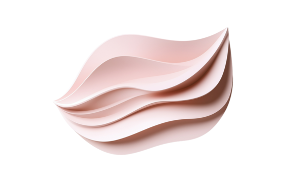 A pink wave made of paper