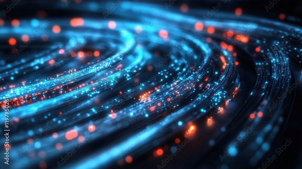 Aufkleber illuminated data cables create a vibrant backdrop for information exchange.