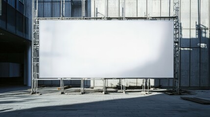 Obraz premium Ideal location for promotional displays on a construction site hoarding.