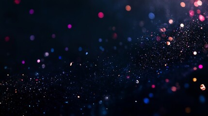 Vibrant Abstract Background with Colorful Particles and Light Dots