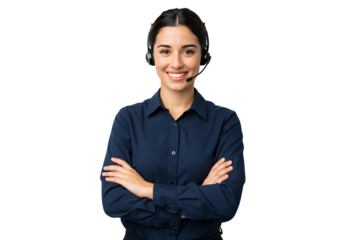 Beautiful woman customer service Support.