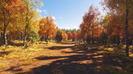 Obraz premium Autumn Forest Path