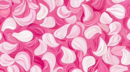 Stunning Pink Onion Pattern Design: A Vibrant and Abstract Food Illustration