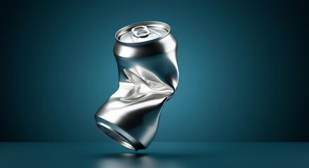 Can is upside down and has a hole in it