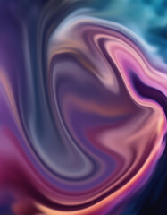 Abstract Liquid Swirl: A mesmerizing abstract artwork featuring a swirling vortex of vibrant purple, pink, and teal hues, creating a fluid, dynamic composition.