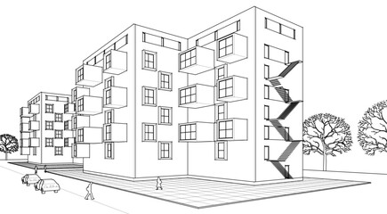 house with consoles urban development