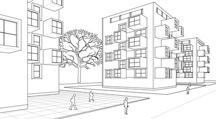 house with consoles urban development