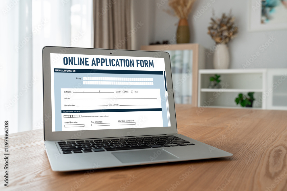 Aufkleber online application form for modish registration on the internet website