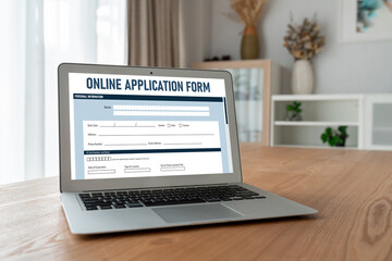 Online application form for modish registration on the internet website