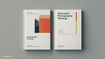 Minimalist and eye-catching book cover mockup image