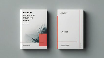 Minimalist and eye-catching book cover mockup image