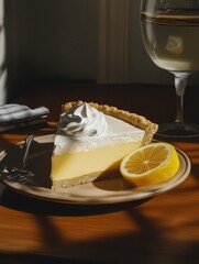A Delectable Slice of Lemon Pie, Perfect for a Cozy Afternoon