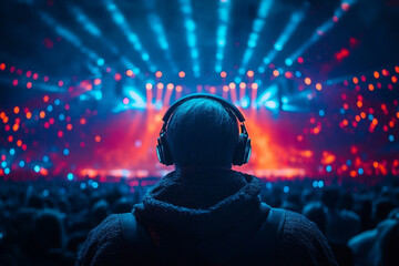 Enjoying a vibrant concert experience with hearing aids in a lively atmosphere