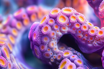 Fractal formations inspired by coral reefs in vibrant underwater landscapes