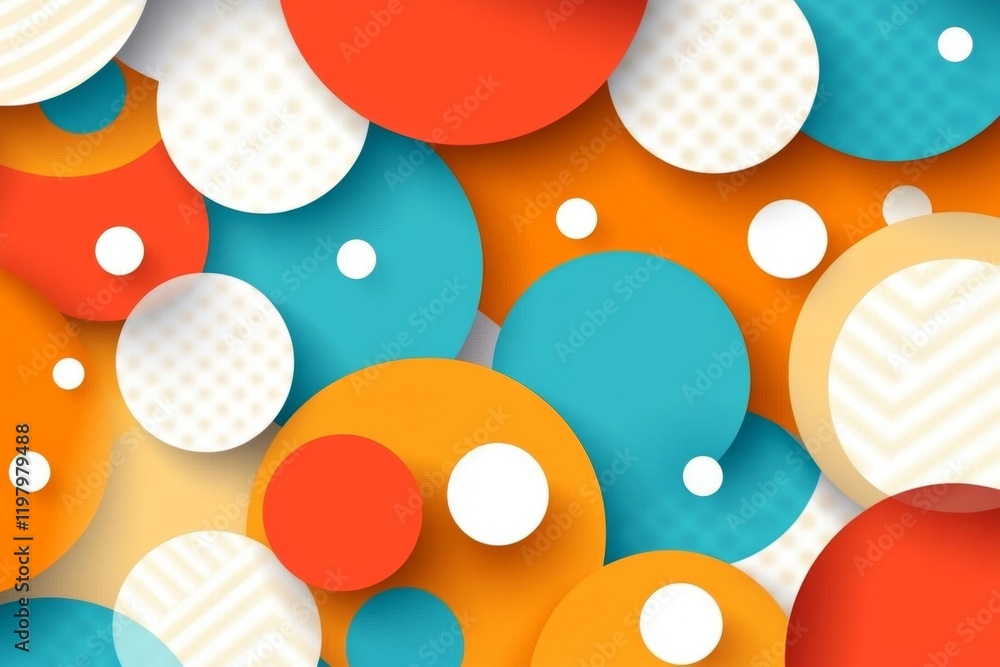Poster A minimalist wallpaper featuring simple overlapping circles in soft pastel tones, creating a calming and modern aesthetic
