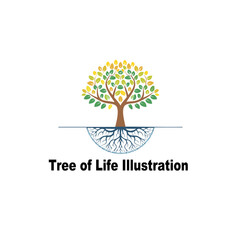 Obraz premium Tree Of Life Vector Logo Design