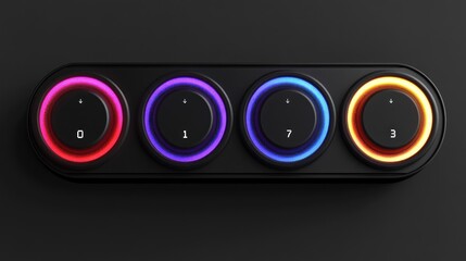 Abstract Neon Control Panel: Futuristic Interface Design