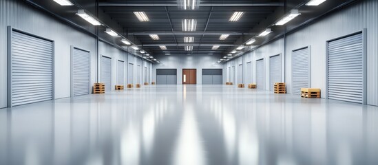 Obraz premium Versatile Empty Storehouse with Customizable Space