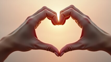 A simple yet touching gesture of a couple’s hands coming together to shape a heart, symbolizing unity and affection.