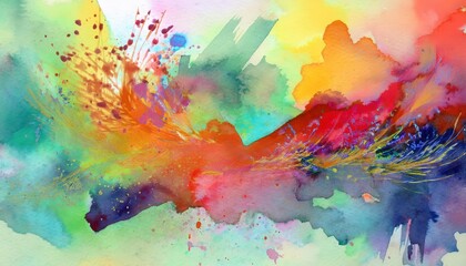 Striking Watercolor Abstraction HandPainted Vibrancy in Cool Tones, Showcasing Swirling Textures and Intricate Patterns Created on .