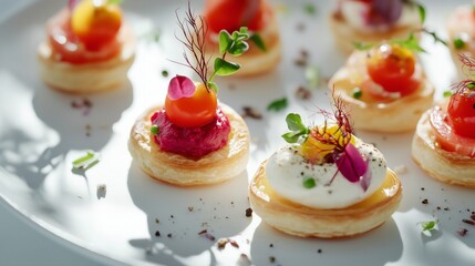 mini bites styled with bright visual accents and dynamic shadows.