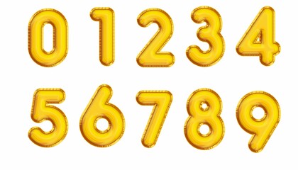 gold numbers set, 3d gold numbers, Vector golden numbers. Set of gold numbers	