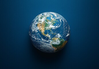 Art created by children, showcasing planet Earth against a blue background