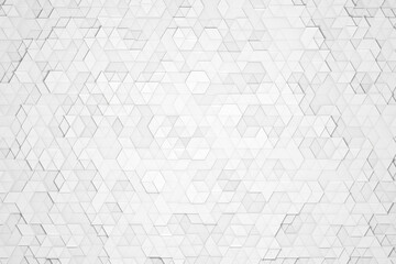 Abstract geometric hexagonal pattern design for modern interiors. 3d render