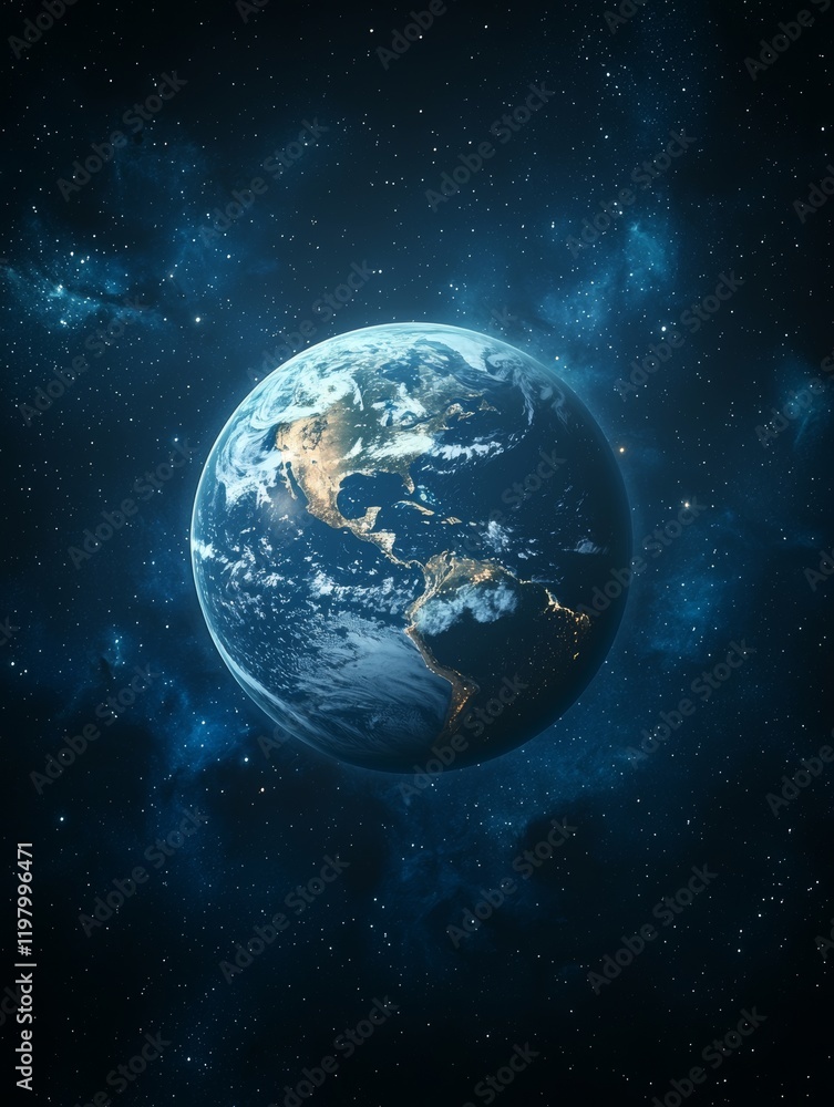 Poster design of an earth hour poster, realistic, high-definition, with copy space - created using generati