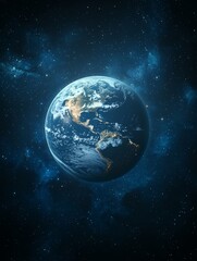 Design of an Earth Hour poster, realistic, high-definition, with copy space - created using generative AI