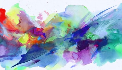 Vibrant Watercolor Abstraction Swirling Colors and Textures in a HandPainted Masterpiece, Showcasing the Captivating World of Artistic Expression.