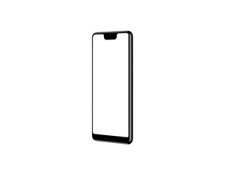 Pixel 3 XL black standing upright, depicted in perspective view.