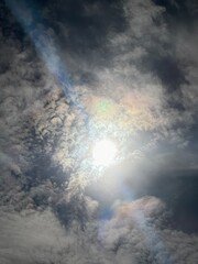 Sun coming through the clouds 