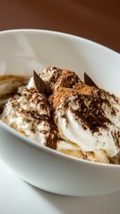 A Delectable Tiramisu Dessert, Exquisitely Presented, Perfect for Coffee Lovers