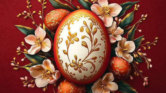Orthodox Easter eggs and hand-painted.