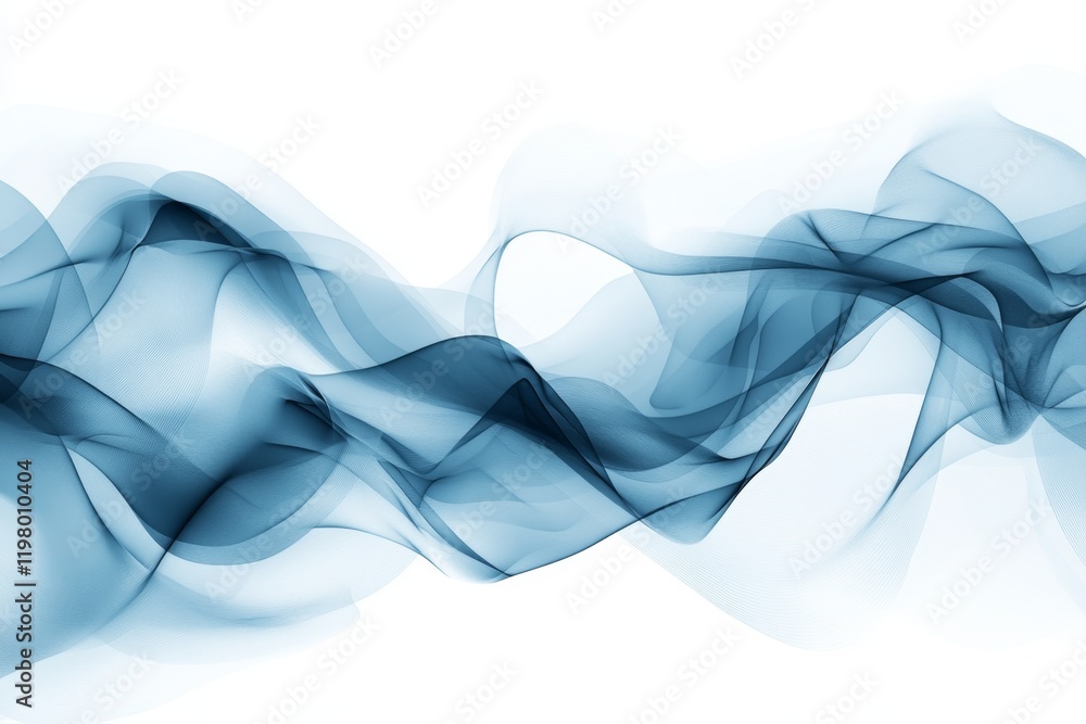 Poster a minimalist depiction of a single wave crest in bold blue and white lines, set against a plain ligh