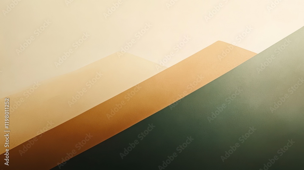 Poster soft gradients of warm and cool tones blend harmoniously in a minimalist composition. generative ai