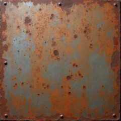 Traces of active corrosion on a sheet of metal.