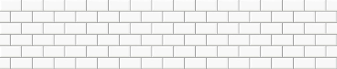 White brick wall texture decoration kitchen backsplash plastic panel building outdoor design. Vector