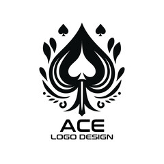 Ace Of Spades Vector Logo Design