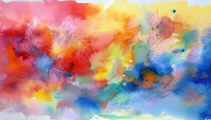 Vibrant Watercolor Abstraction A Whirl of Color and Texture, Dynamic Play of Light and Dark, at3