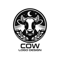 Cow Vector Logo Design