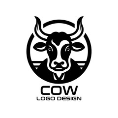 Cow Vector Logo Design