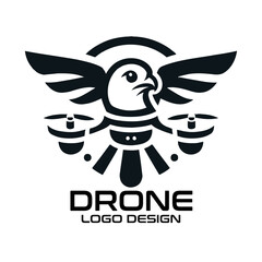 Obraz premium Drone Vector Logo Design
