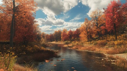Obraz premium Autumnal River